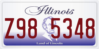 IL license plate Z985348