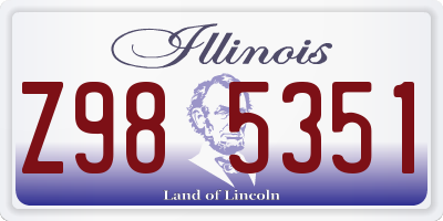 IL license plate Z985351