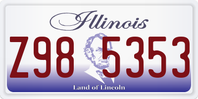 IL license plate Z985353