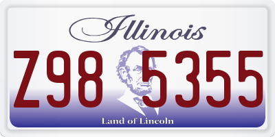 IL license plate Z985355