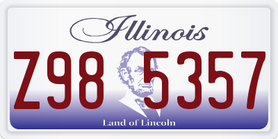 IL license plate Z985357