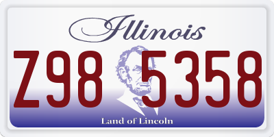 IL license plate Z985358