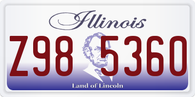 IL license plate Z985360