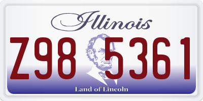 IL license plate Z985361