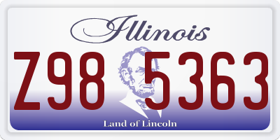 IL license plate Z985363