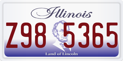 IL license plate Z985365