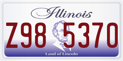 IL license plate Z985370