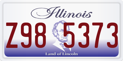 IL license plate Z985373