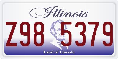 IL license plate Z985379