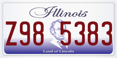 IL license plate Z985383