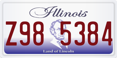 IL license plate Z985384