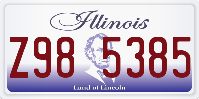 IL license plate Z985385