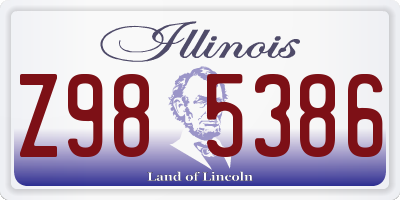 IL license plate Z985386