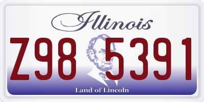 IL license plate Z985391