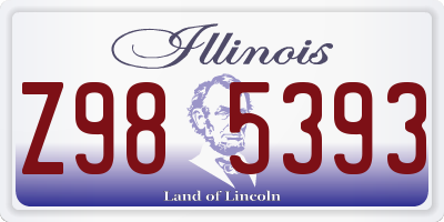 IL license plate Z985393