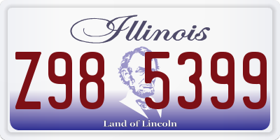 IL license plate Z985399