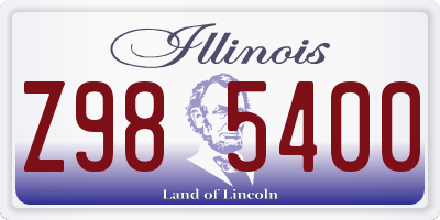 IL license plate Z985400