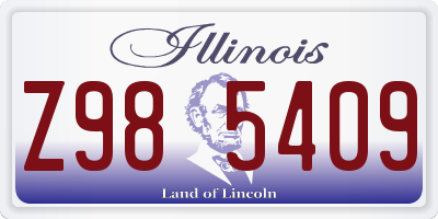 IL license plate Z985409