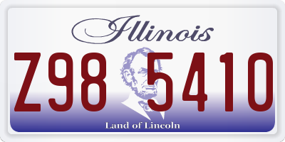 IL license plate Z985410