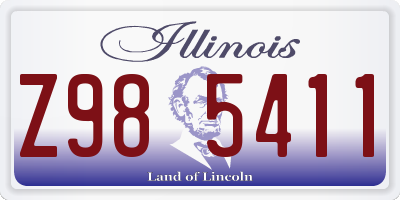 IL license plate Z985411