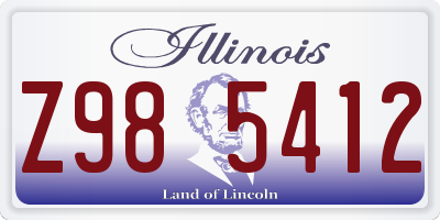 IL license plate Z985412