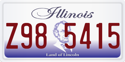 IL license plate Z985415