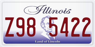 IL license plate Z985422
