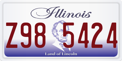IL license plate Z985424