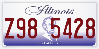 IL license plate Z985428