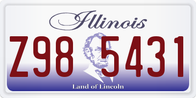 IL license plate Z985431