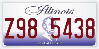 IL license plate Z985438