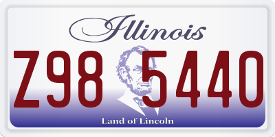 IL license plate Z985440