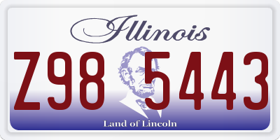 IL license plate Z985443