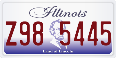 IL license plate Z985445