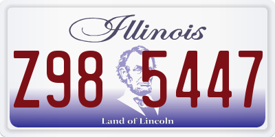 IL license plate Z985447