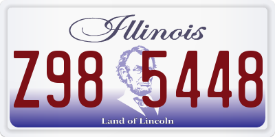 IL license plate Z985448