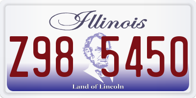 IL license plate Z985450