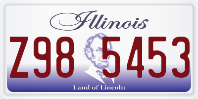 IL license plate Z985453