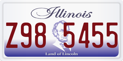 IL license plate Z985455