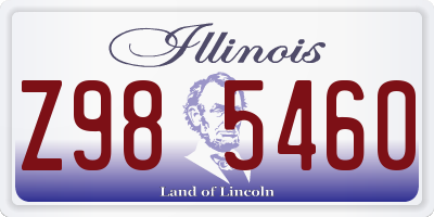 IL license plate Z985460