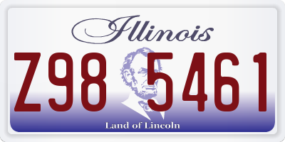 IL license plate Z985461