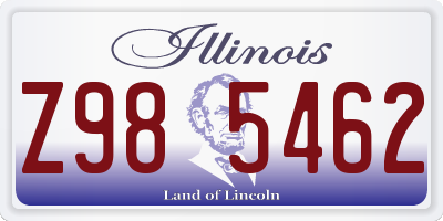 IL license plate Z985462