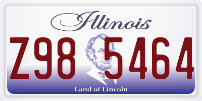 IL license plate Z985464