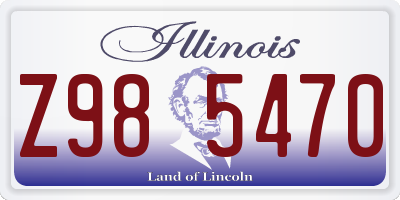 IL license plate Z985470