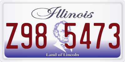 IL license plate Z985473