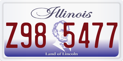 IL license plate Z985477