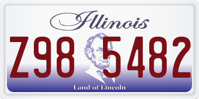 IL license plate Z985482