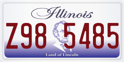 IL license plate Z985485