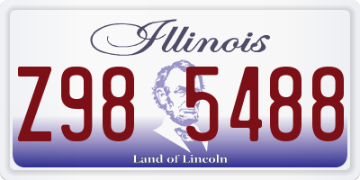 IL license plate Z985488