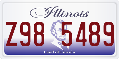 IL license plate Z985489
